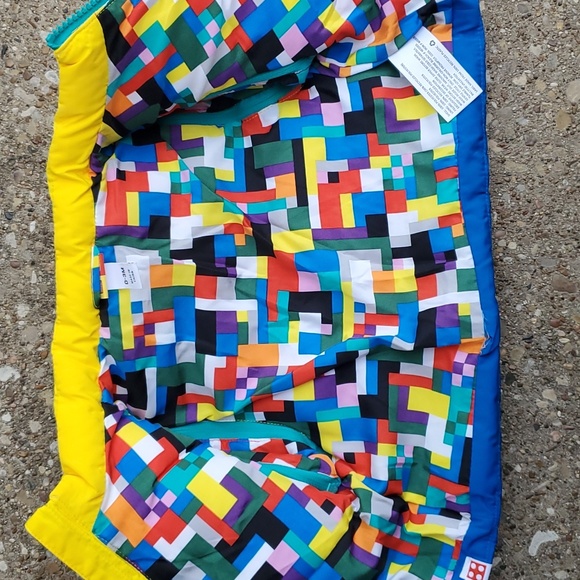 Lego Play Target Colorblock Baby Jacket Vest 0-3 Months Red Yellow Blue Puffer - Picture 4 of 8